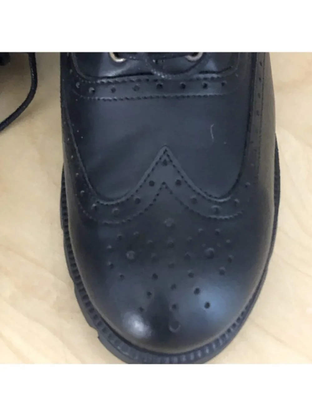 Vince Camuto Warble Wingtip Oxford Shoes Little Big Boy's size 5.5 Black NEW